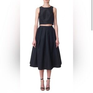 Tibi black pleated fabulous midi skirt with pockets!